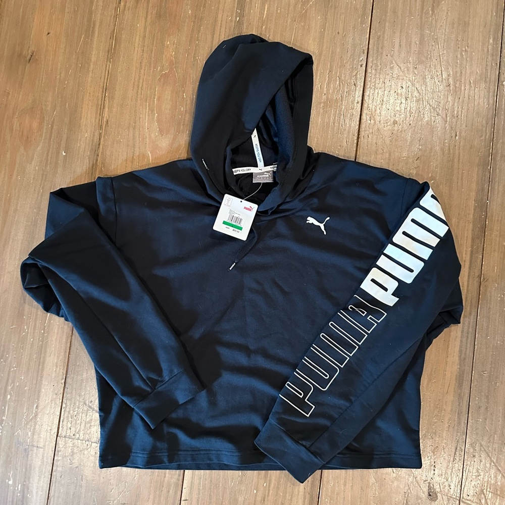 PUMA - Light Hooded Top - slightly cropped - size L